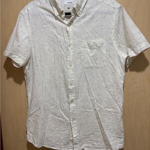 Sonoma Men's Cream Short Sleeve Button Down Shirt